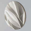 WHISPERS OF WHITE Round Wall Art