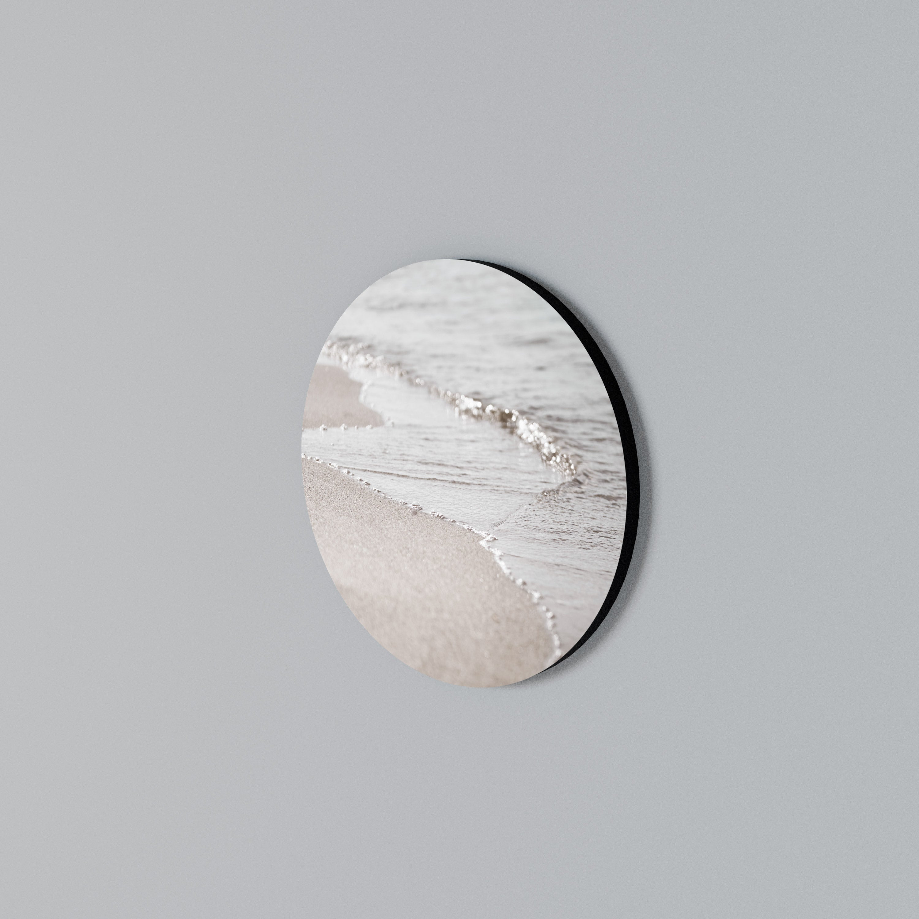 SILKEN SHORELINE DANCE Round Wall Art