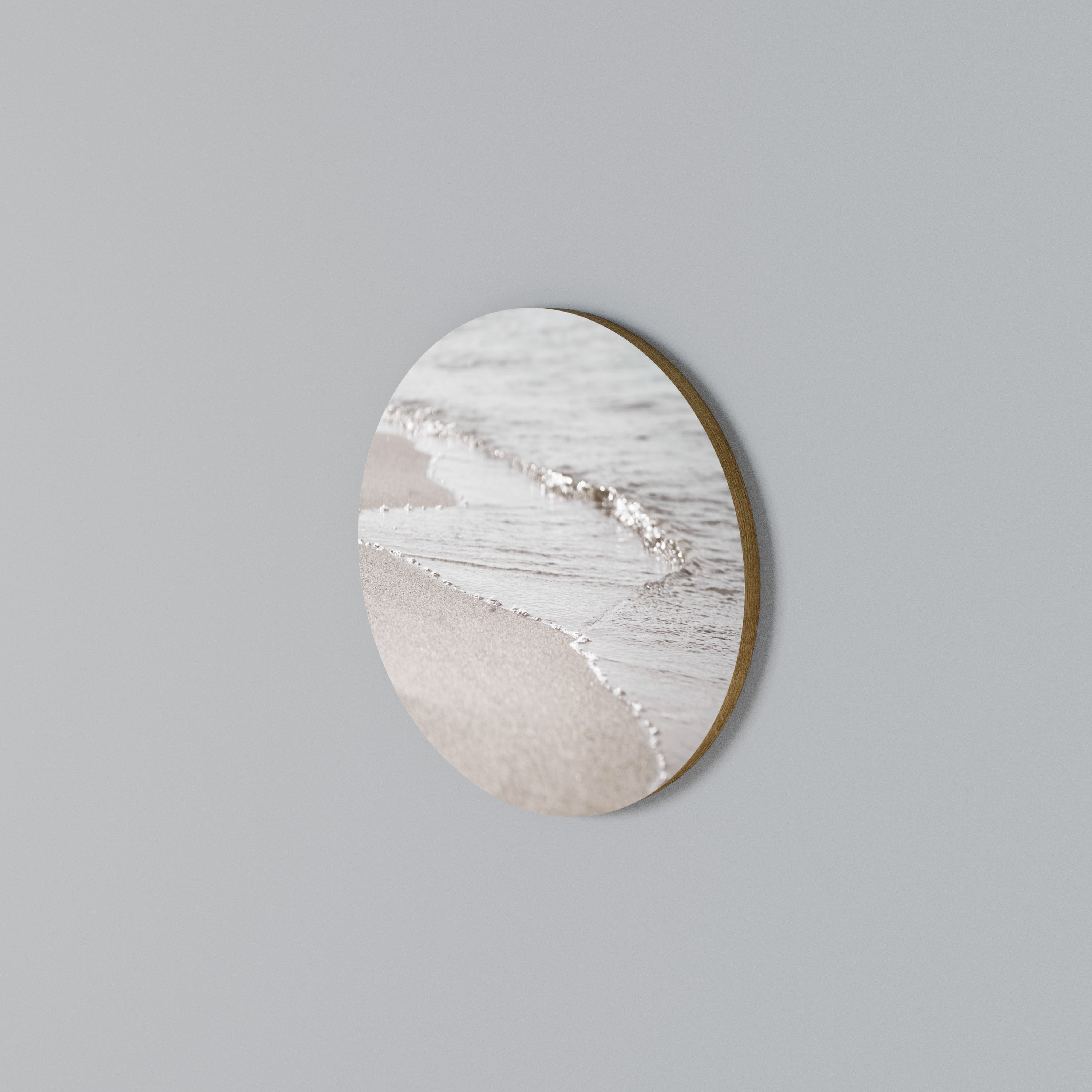 SILKEN SHORELINE DANCE Round Wall Art