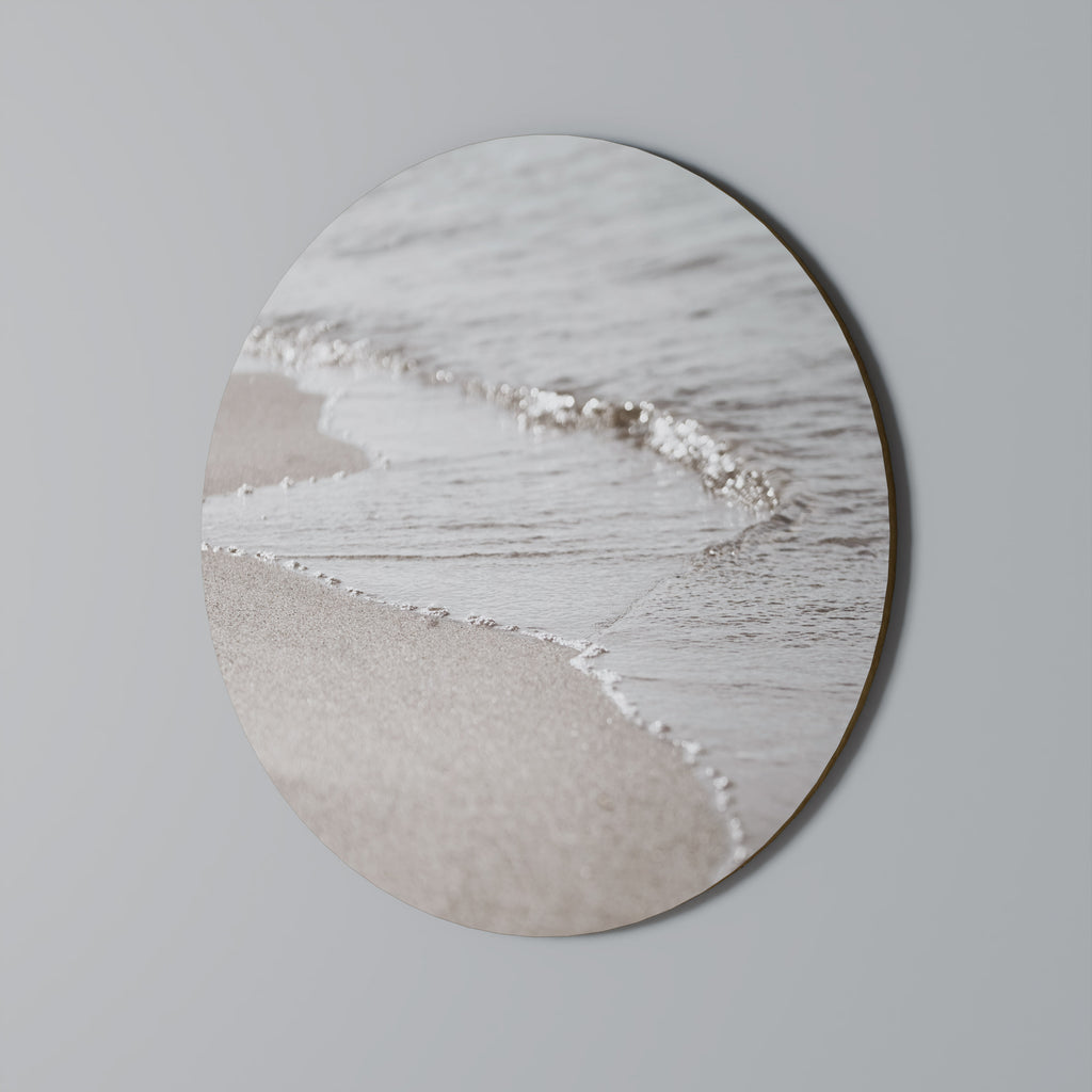 SILKEN SHORELINE DANCE Round Wall Art