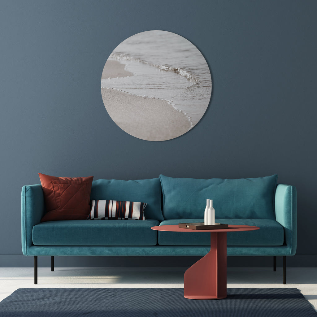 SILKEN SHORELINE DANCE Round Wall Art