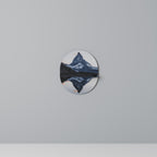 MEMORY OF MATTERHORN Oval Art Shelf In Black Finish