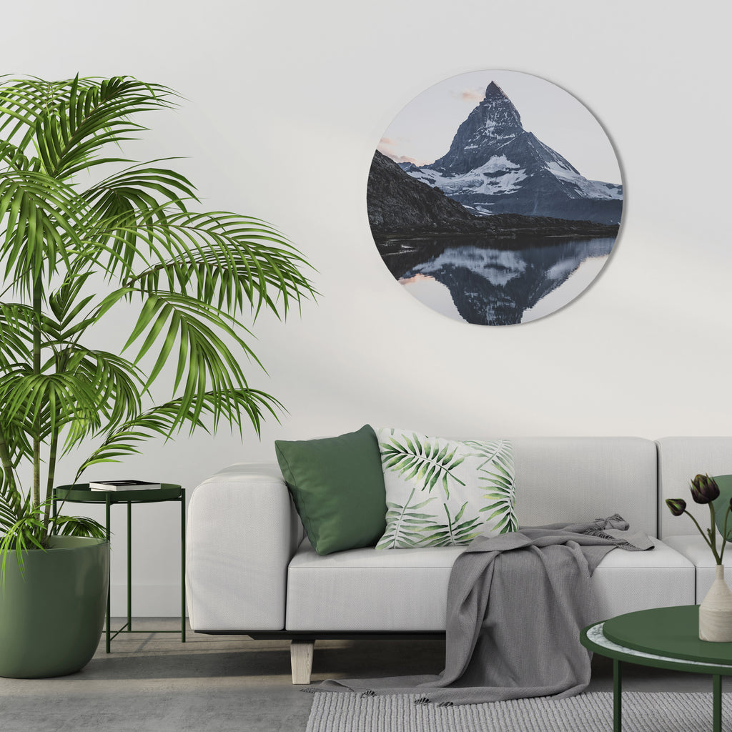 MEMORY OF MATTERHORN Round Wall Art