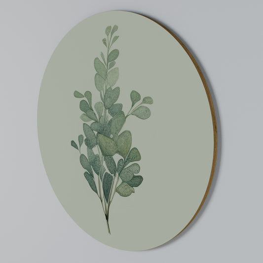 EUCALYPTUS TWIG Arte de pared redondo