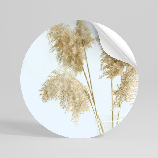 ELEGANT GRASSY SERENITY Vinilo adhesivo redondo