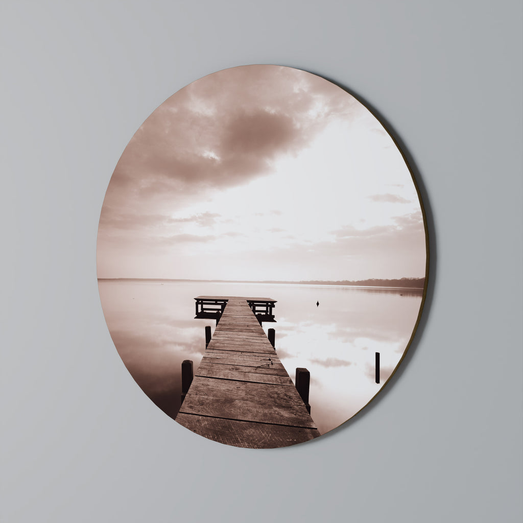 ECHOES OF STILLNESS Round Wall Art