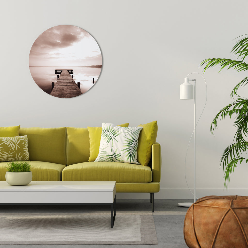 ECHOES OF STILLNESS Round Wall Art