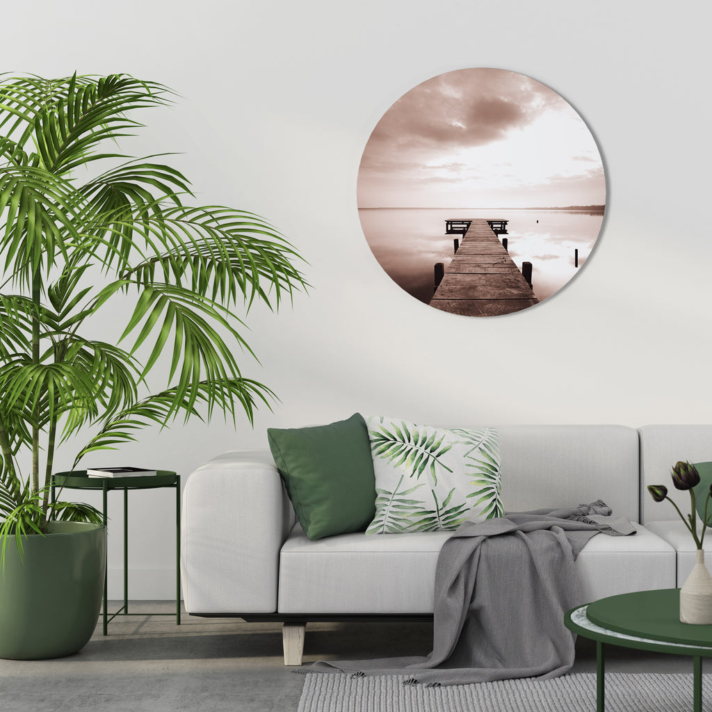 ECHOES OF STILLNESS Round Wall Art