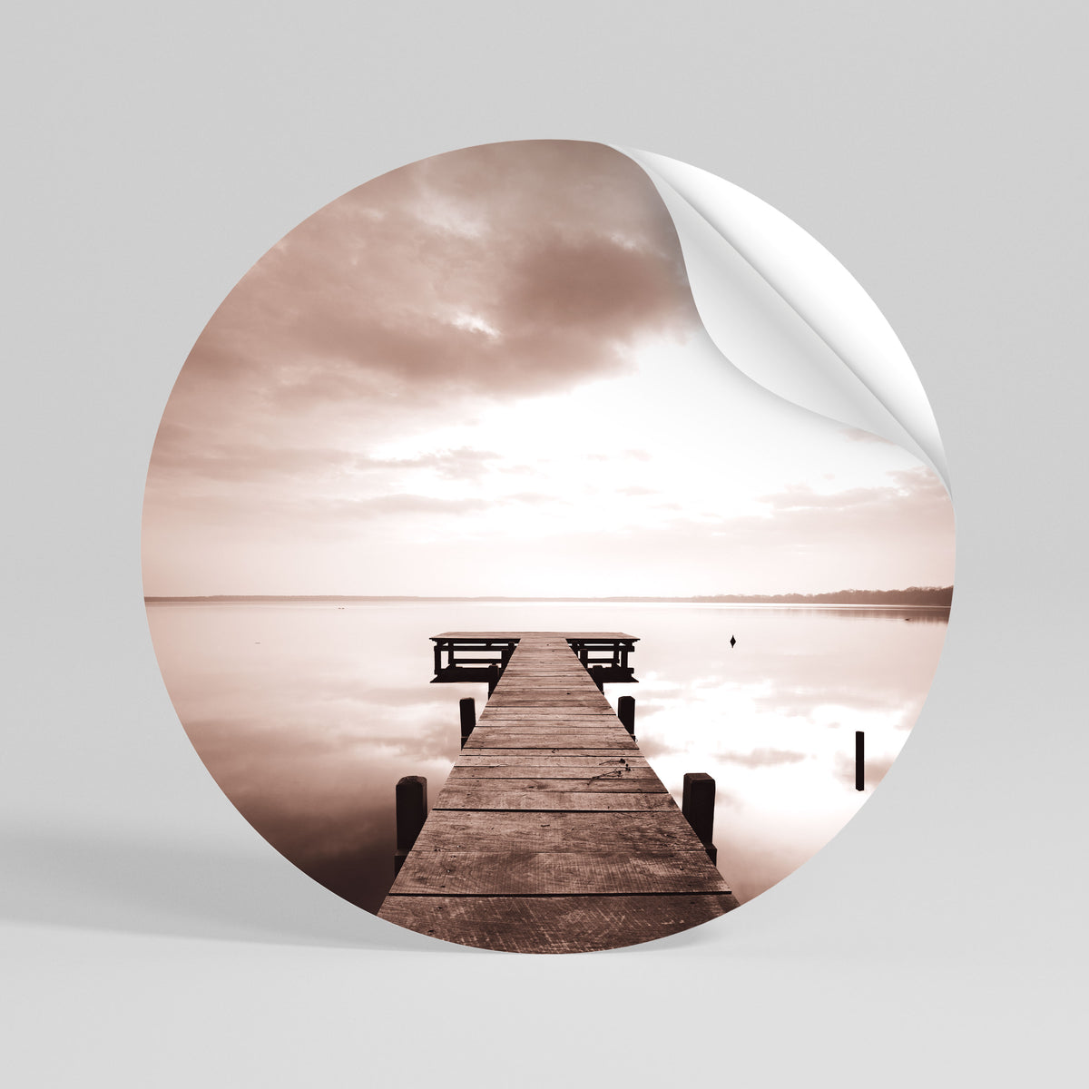 ECHOES OF STILLNESS Vinilo adhesivo redondo