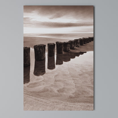 SERENE SHORELINE SEQUENCE Cuadro en lienzo vertical