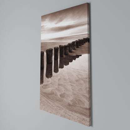 SERENE SHORELINE SEQUENCE Cuadro en lienzo vertical
