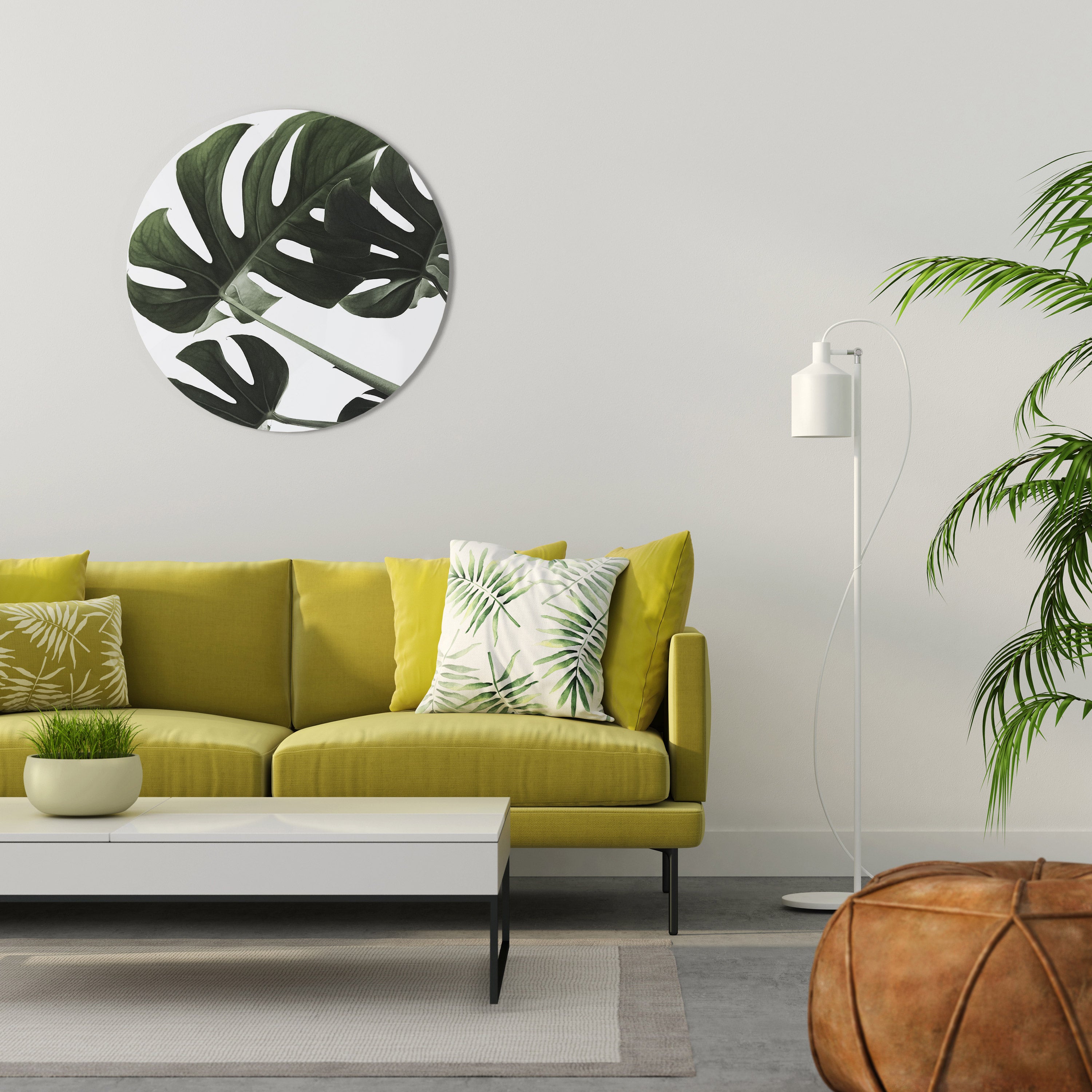FOLIAGE FUSION Round Wall Art