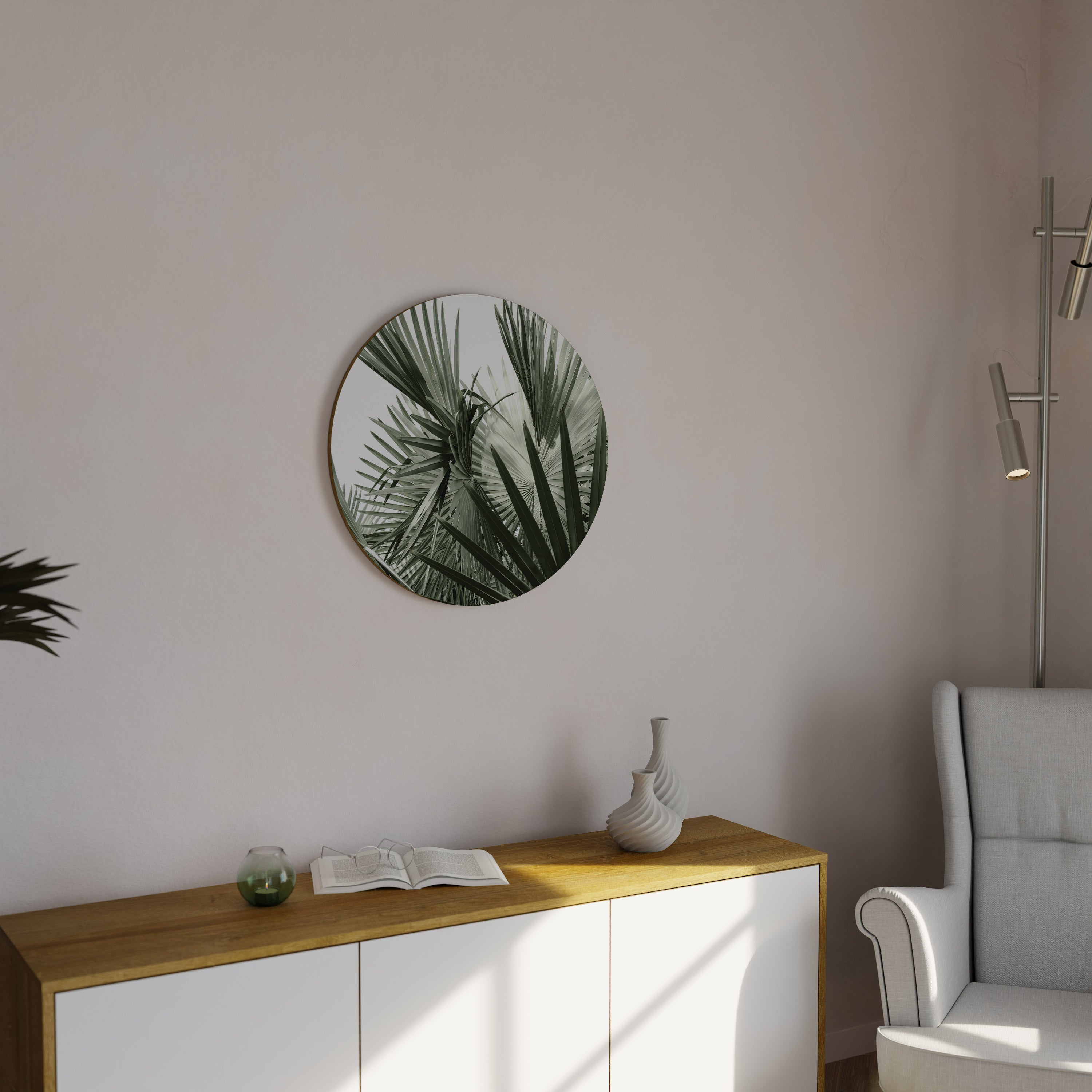 PALM PARADISE DANCE Round Wall Art
