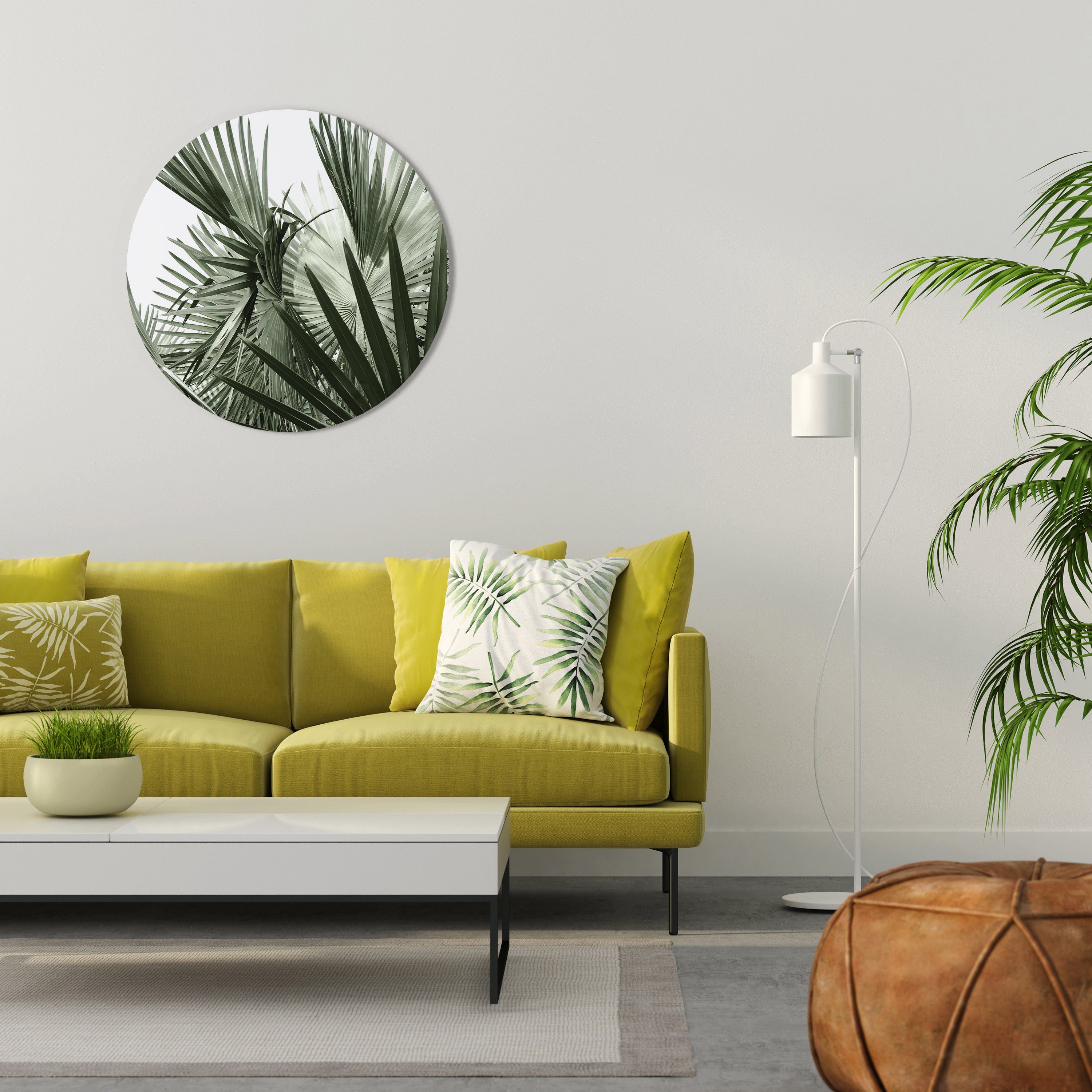 PALM PARADISE DANCE Round Wall Art