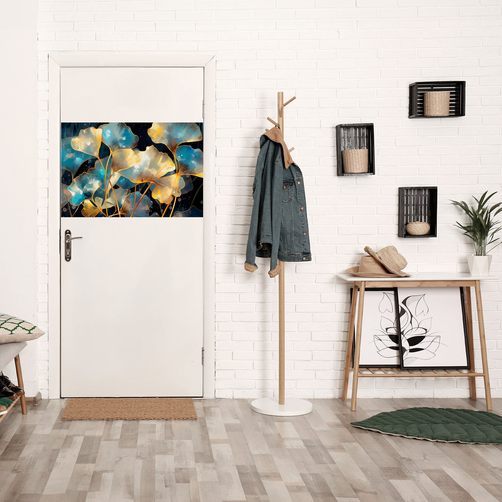 Póster horizontal autoadhesivo "SUEÑOS DE GINKGO BRILLANTES"