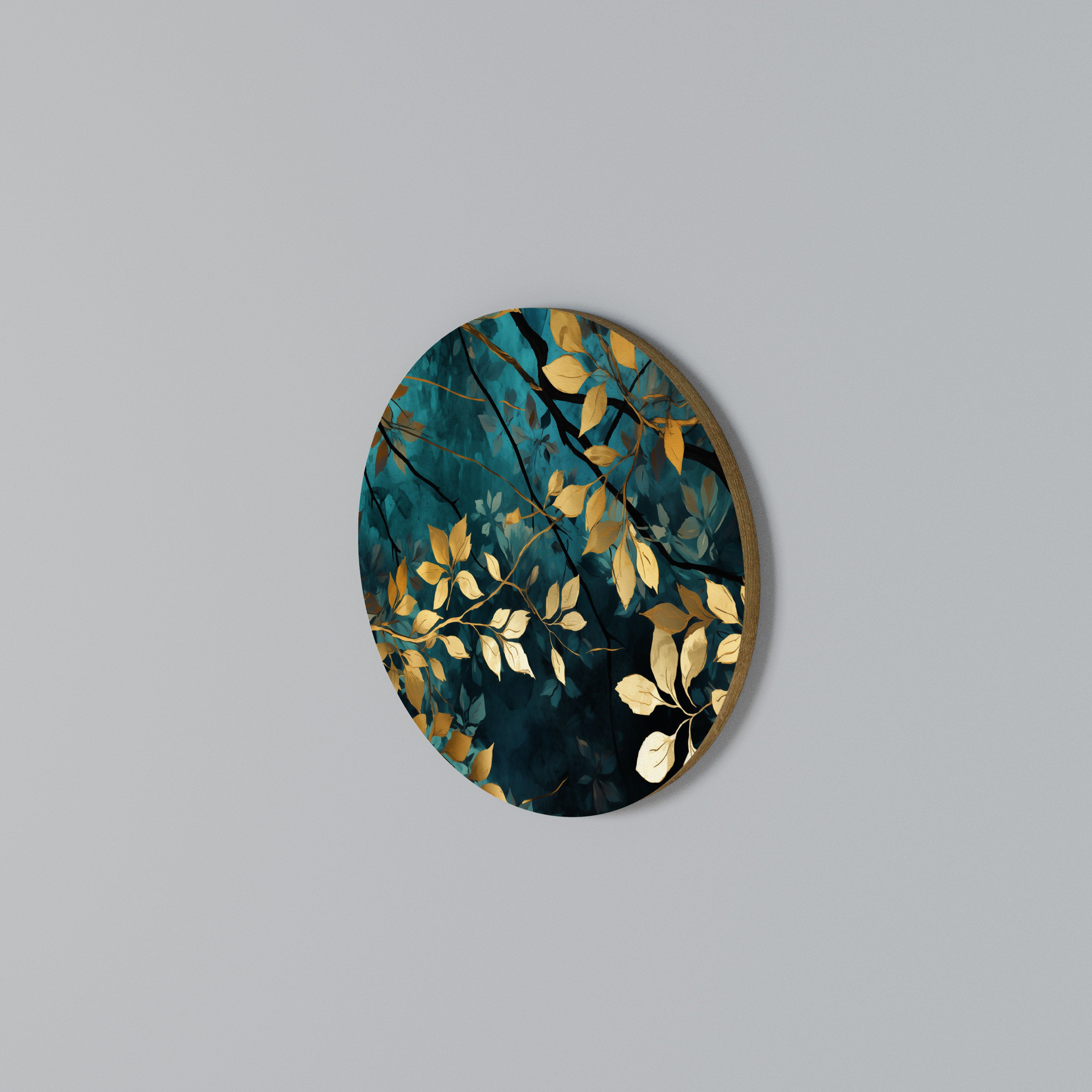 LUSH TURQUOISE Round Wall Art