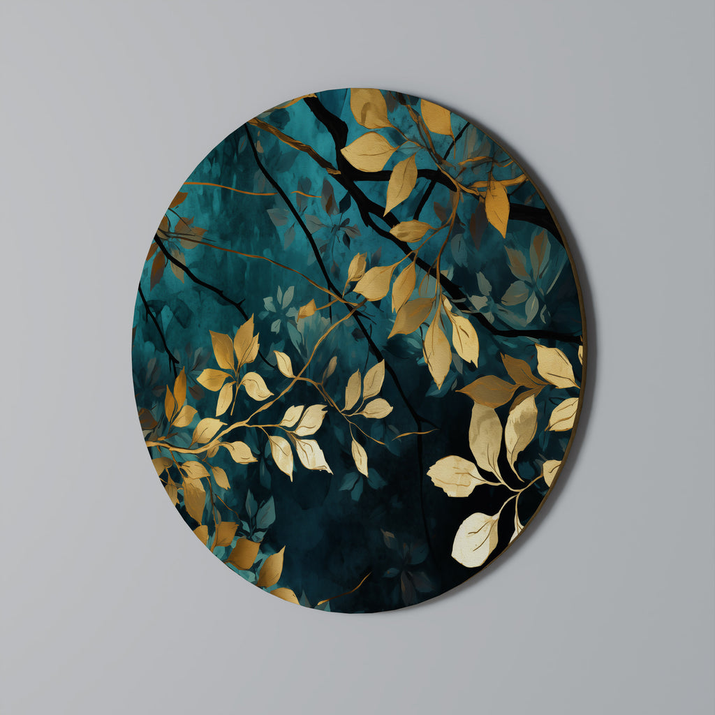 LUSH TURQUOISE Round Wall Art