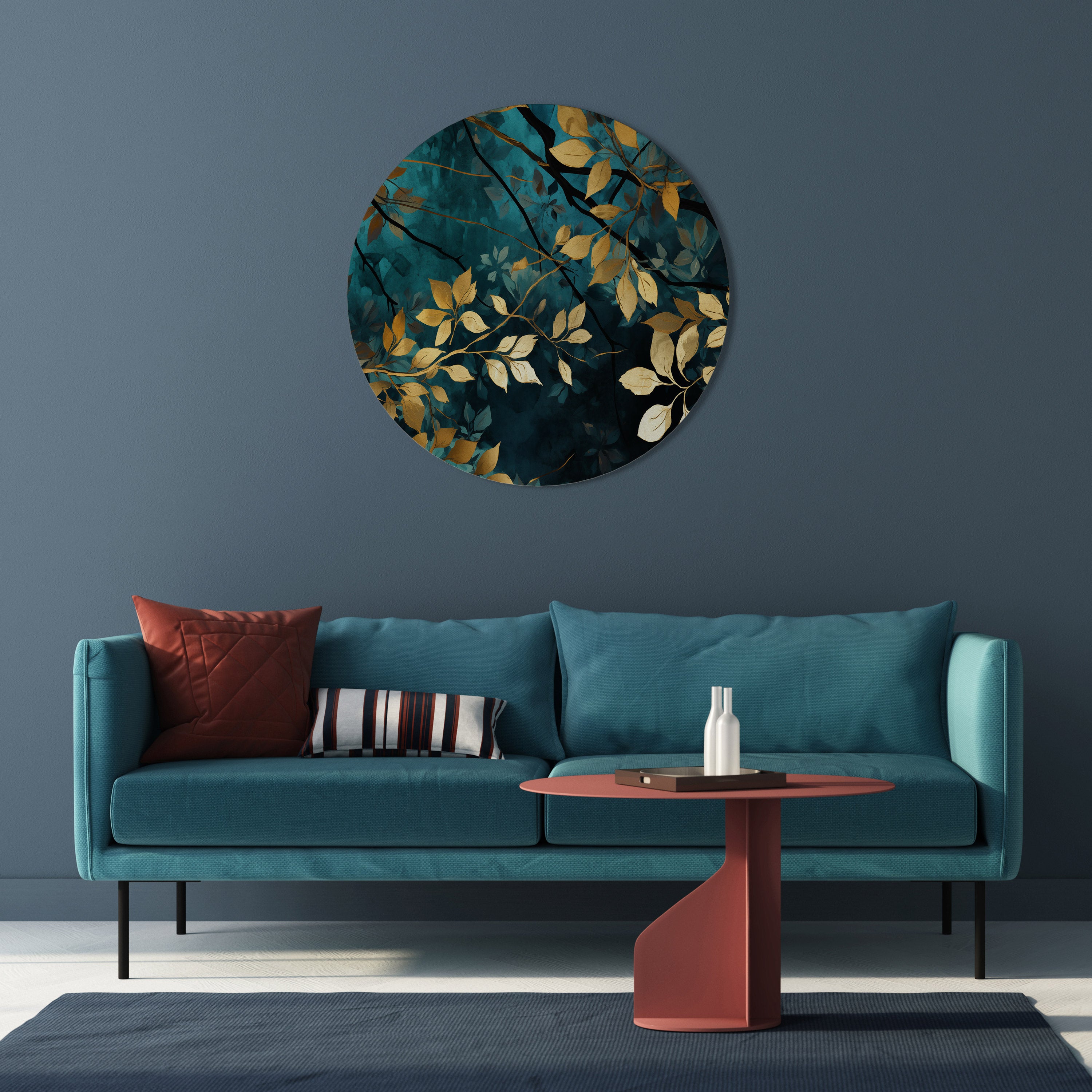 LUSH TURQUOISE Round Wall Art