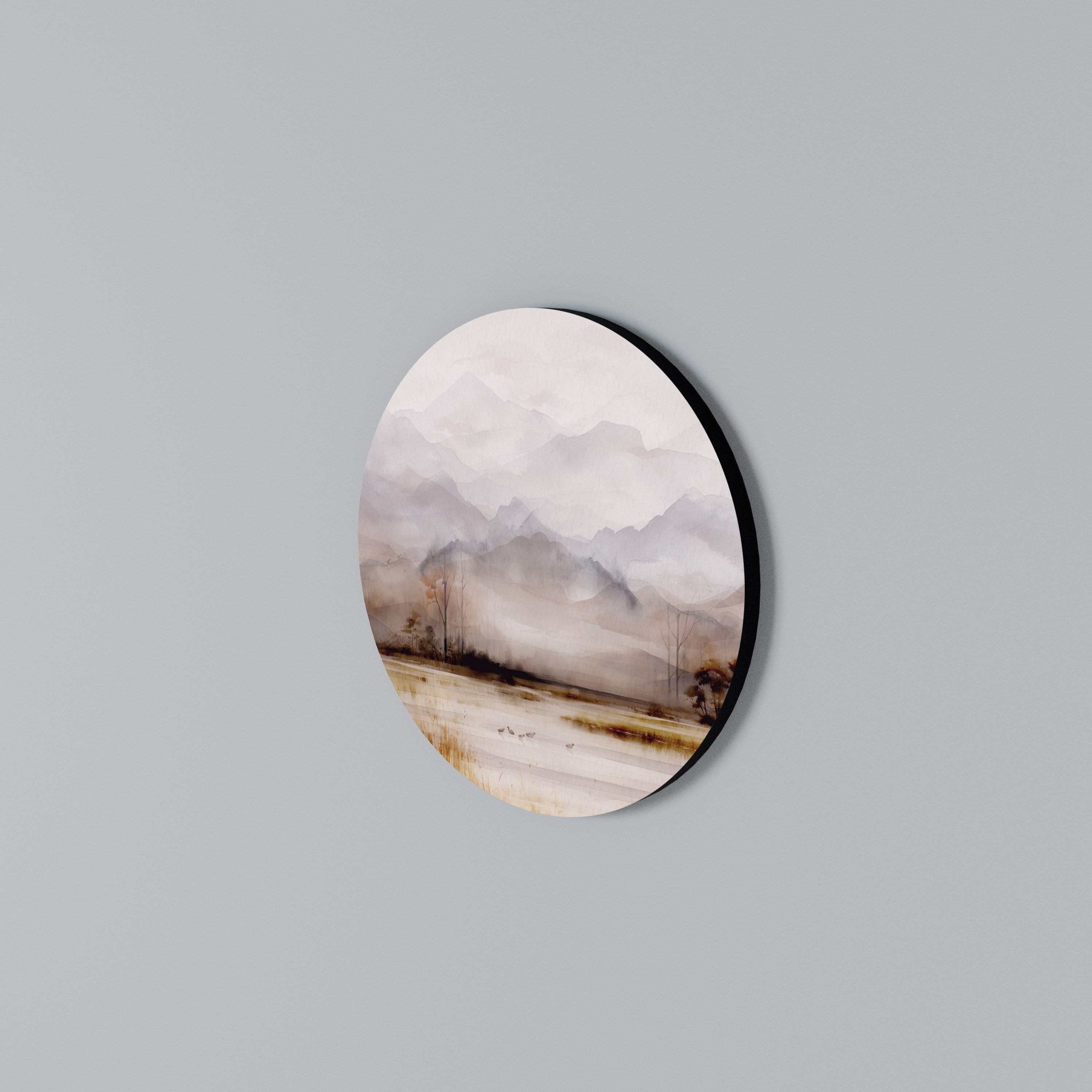 MISTY HORIZONS UNVEILED Round Wall Art