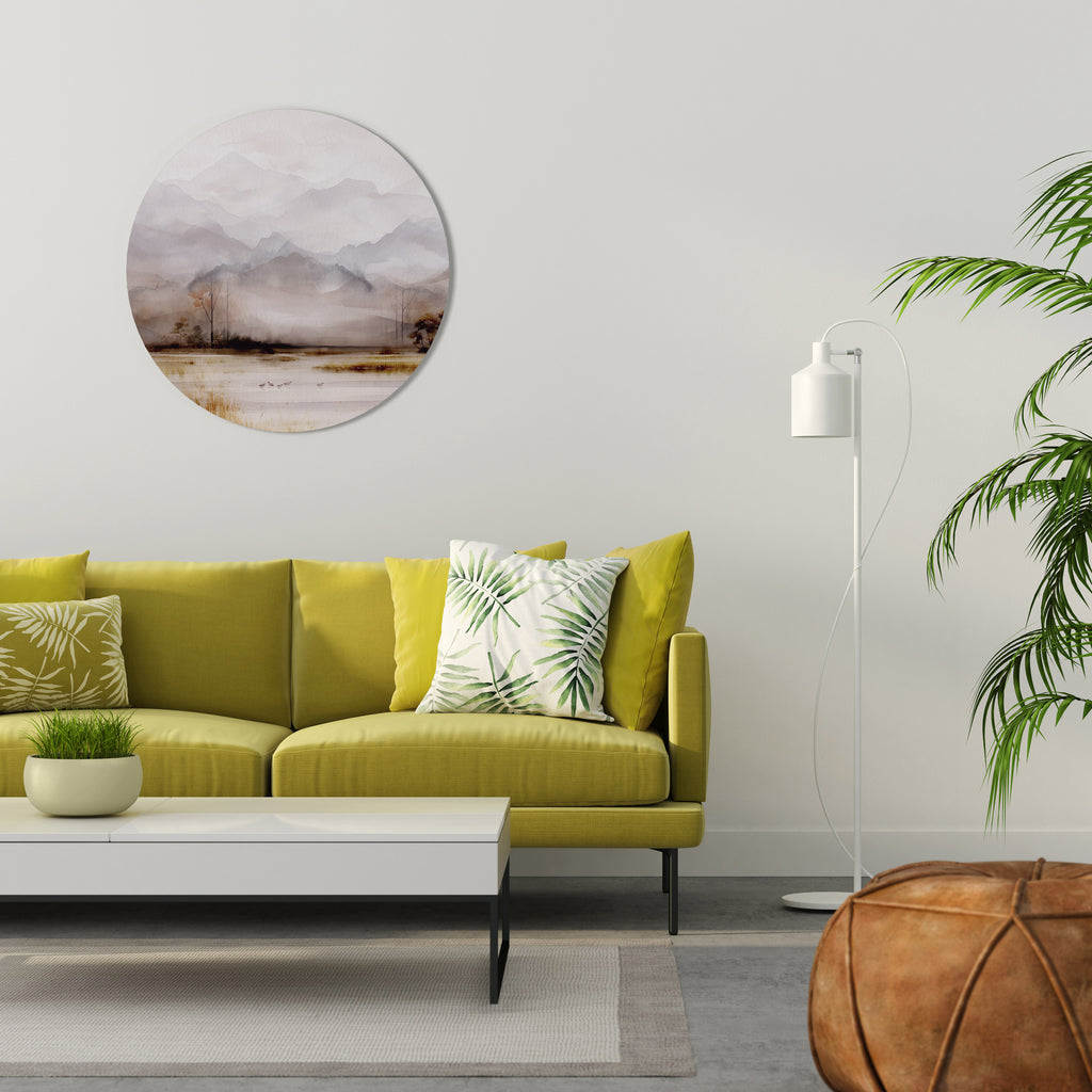 MISTY HORIZONS UNVEILED Round Wall Art