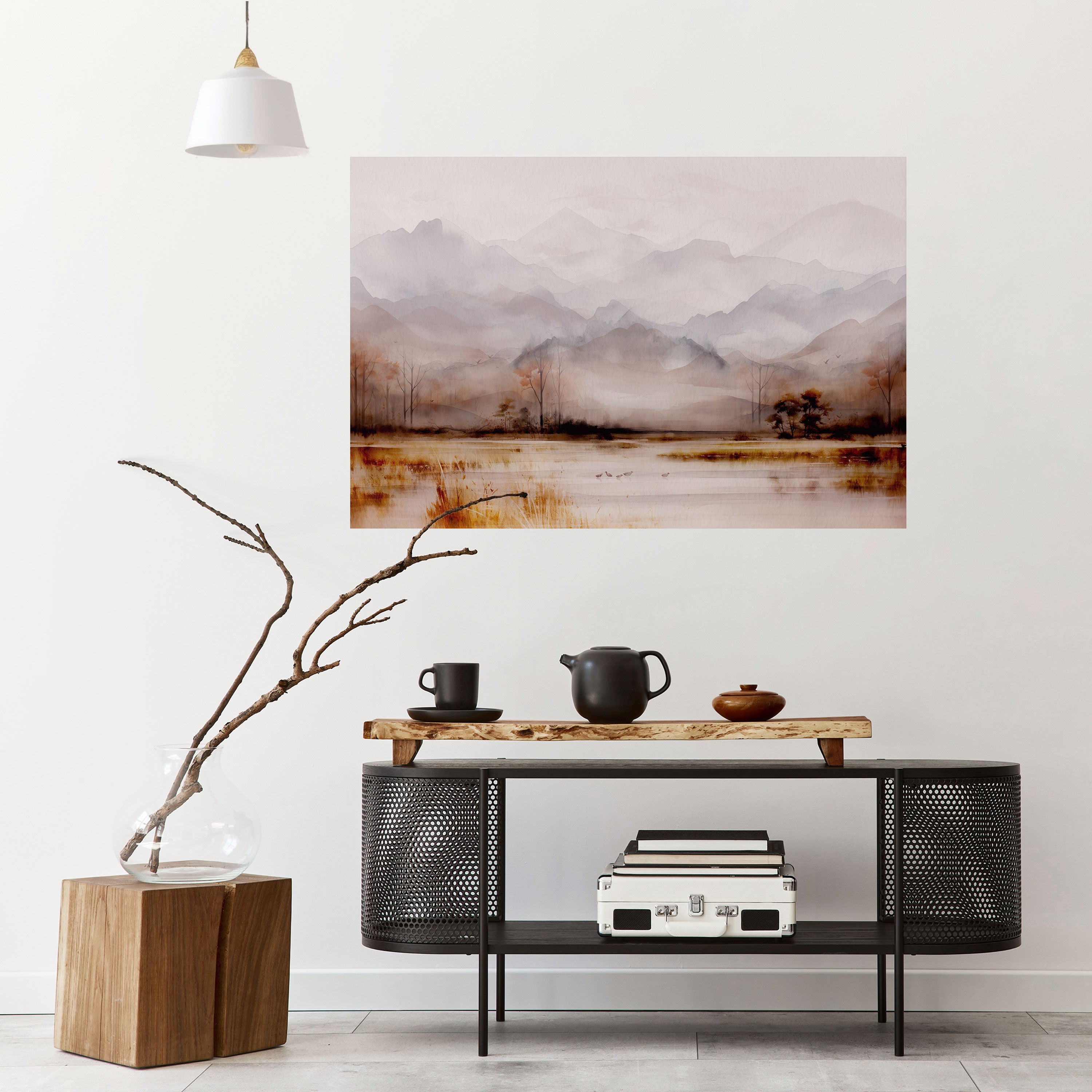 HORIZONTES NEBULOSOS DESVELADOS Póster horizontal autoadhesivo