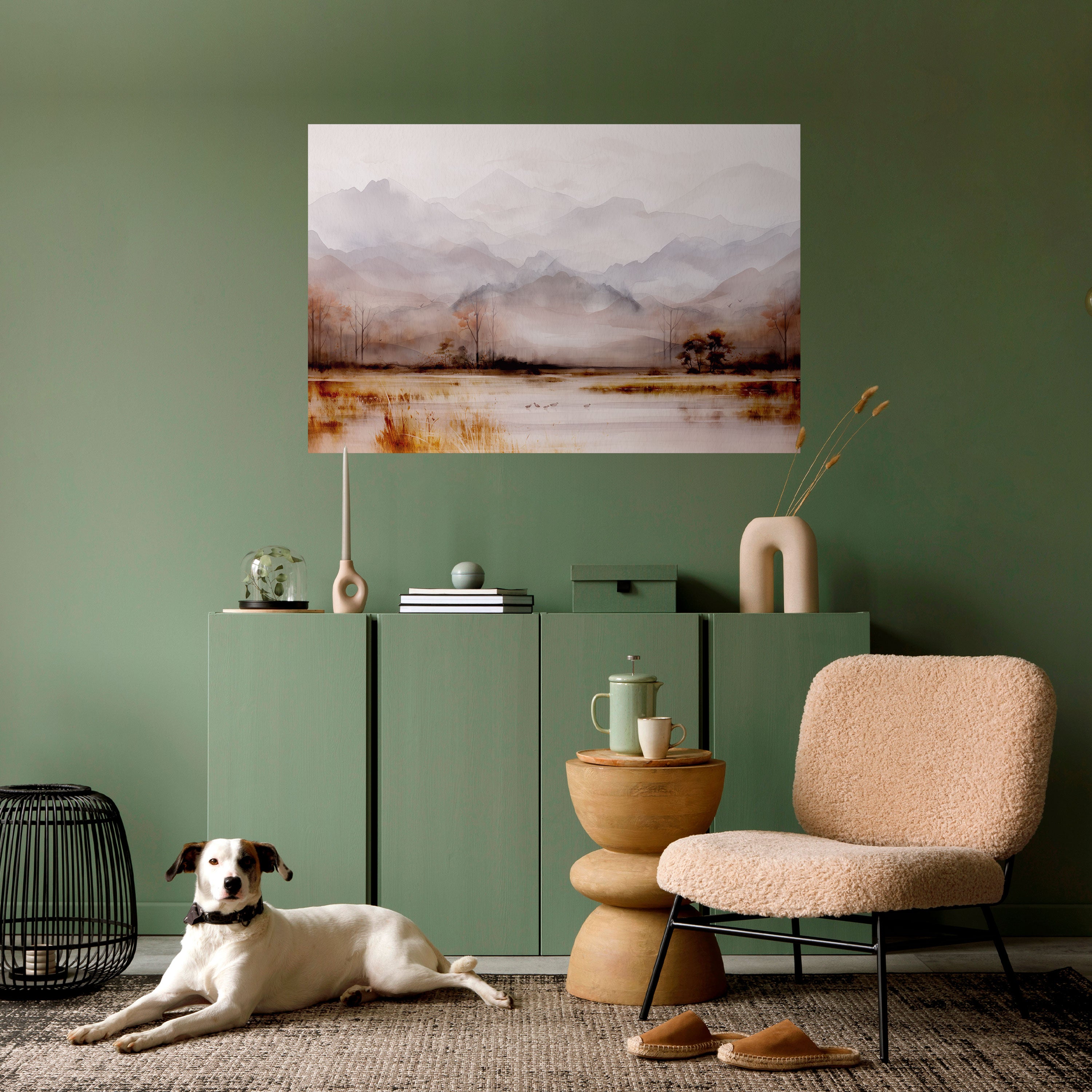 HORIZONTES NEBULOSOS DESVELADOS Póster horizontal autoadhesivo