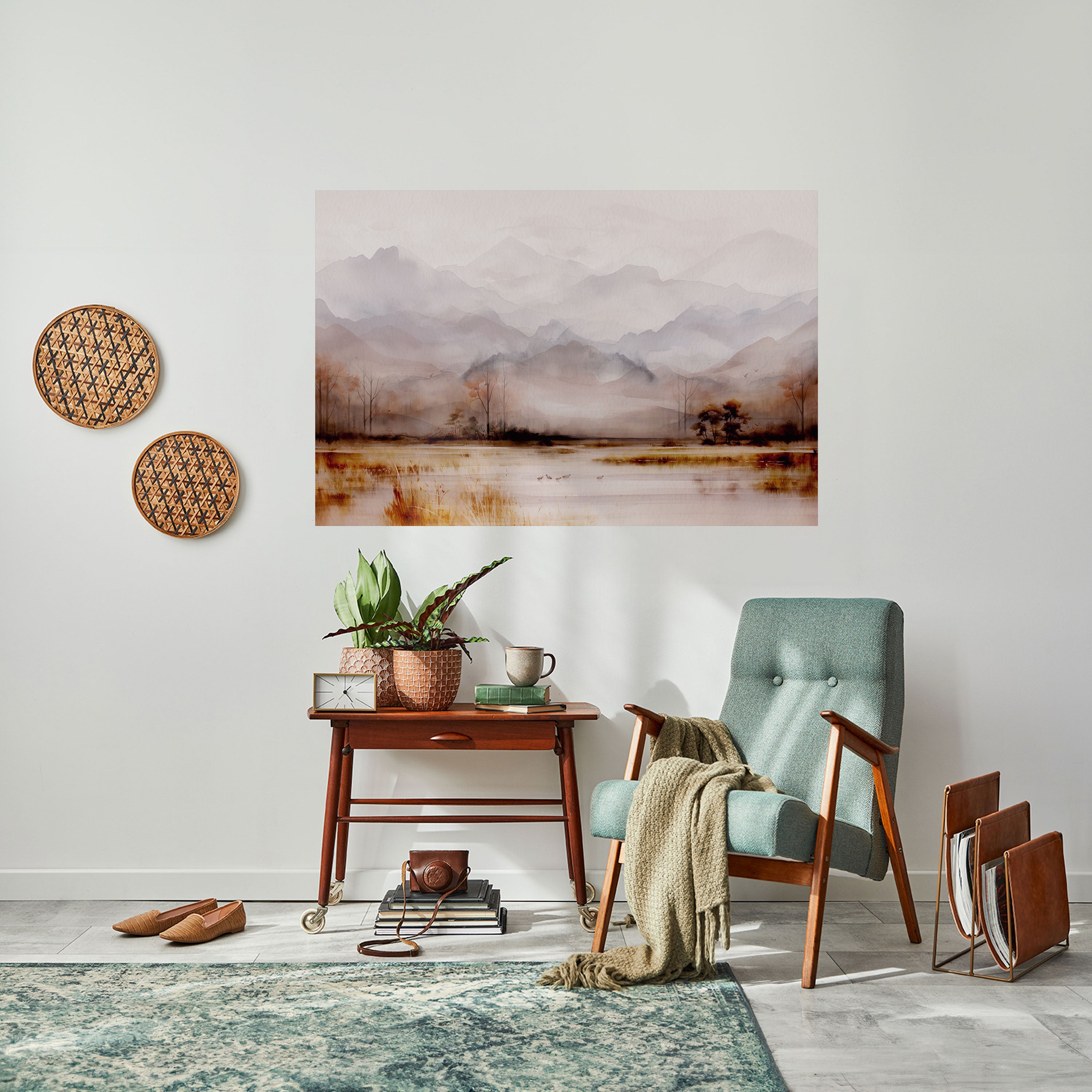 HORIZONTES NEBULOSOS DESVELADOS Póster horizontal autoadhesivo