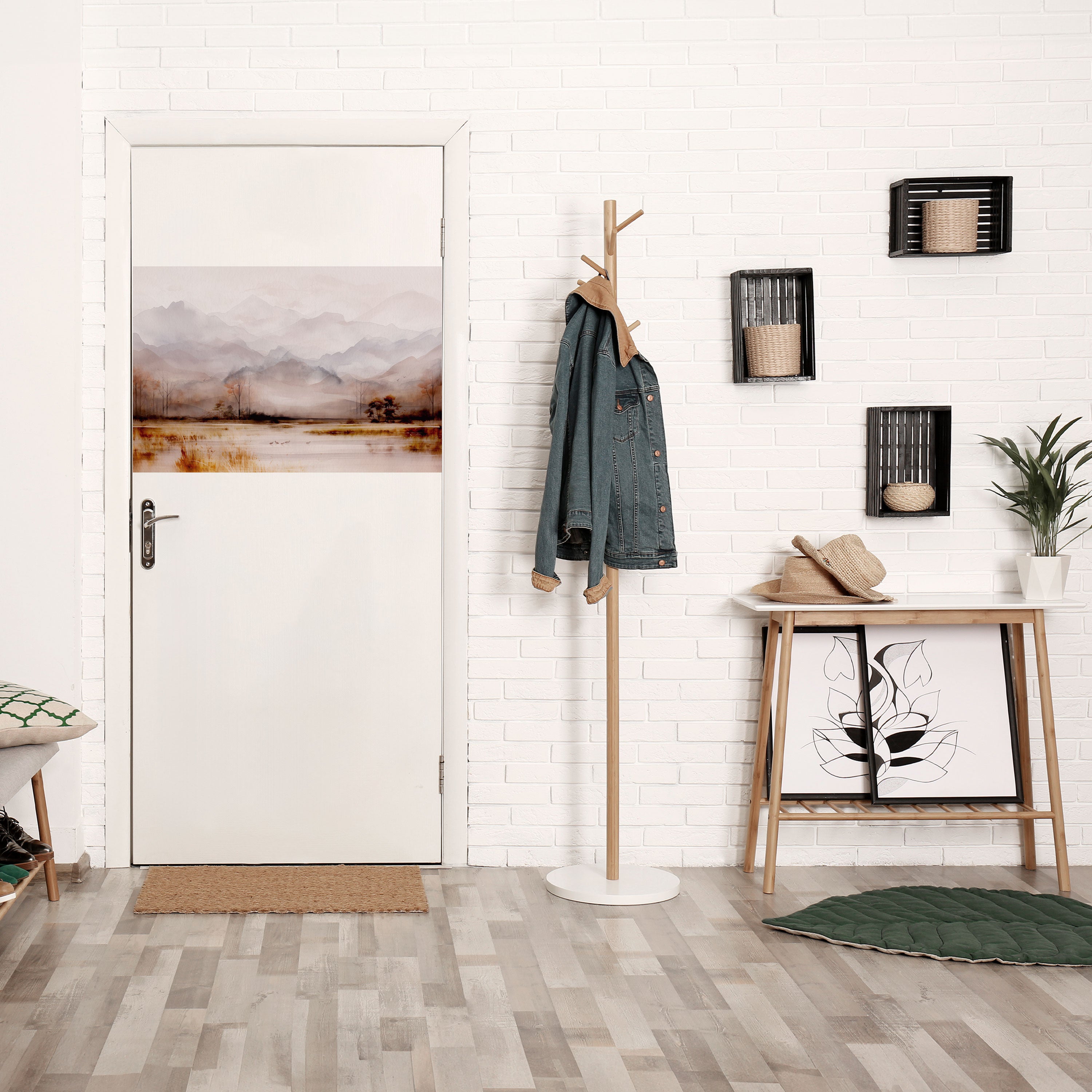 HORIZONTES NEBULOSOS DESVELADOS Póster horizontal autoadhesivo