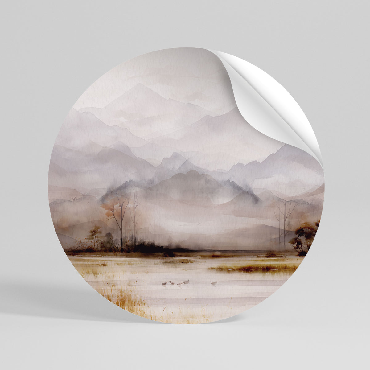MISTY HORIZONS UNVEILED Vinilo adhesivo redondo