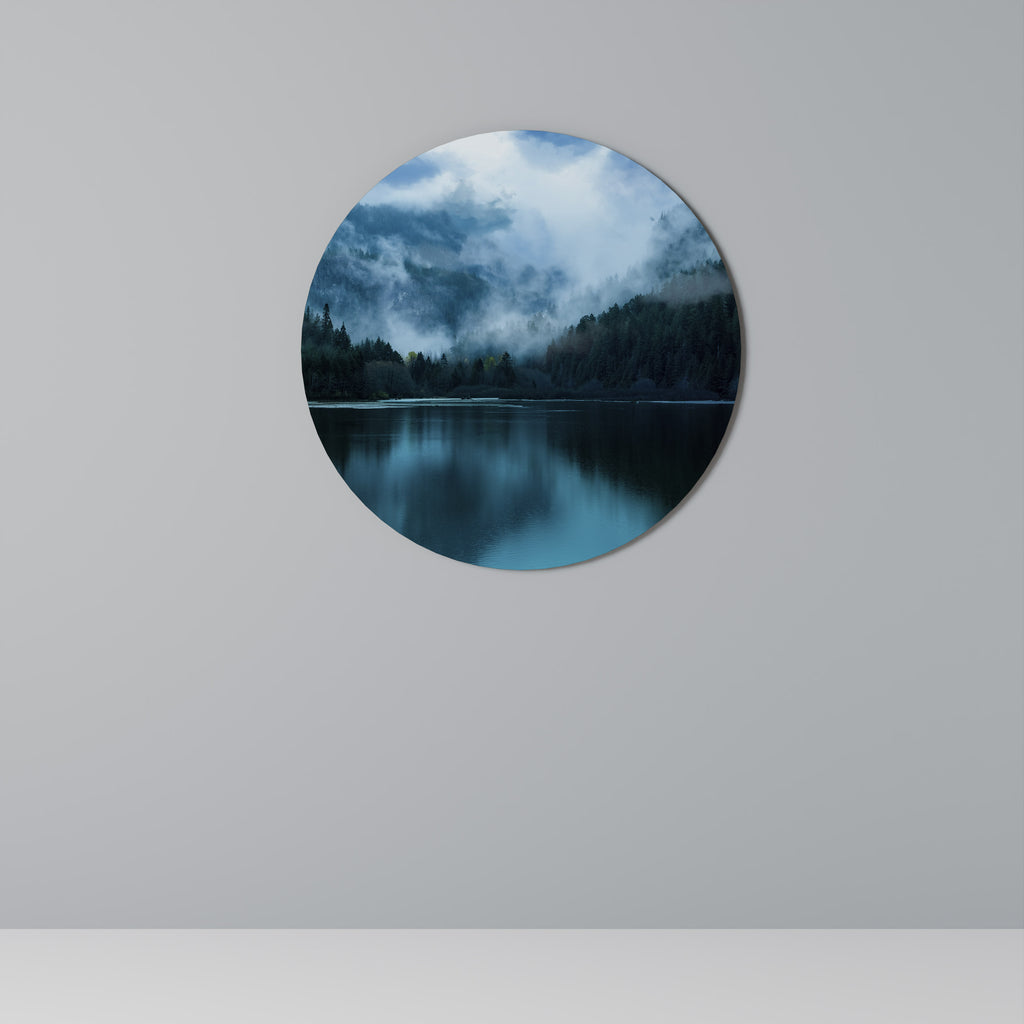 MYSTICAL MIST REFLECTIONS Round Wall Art