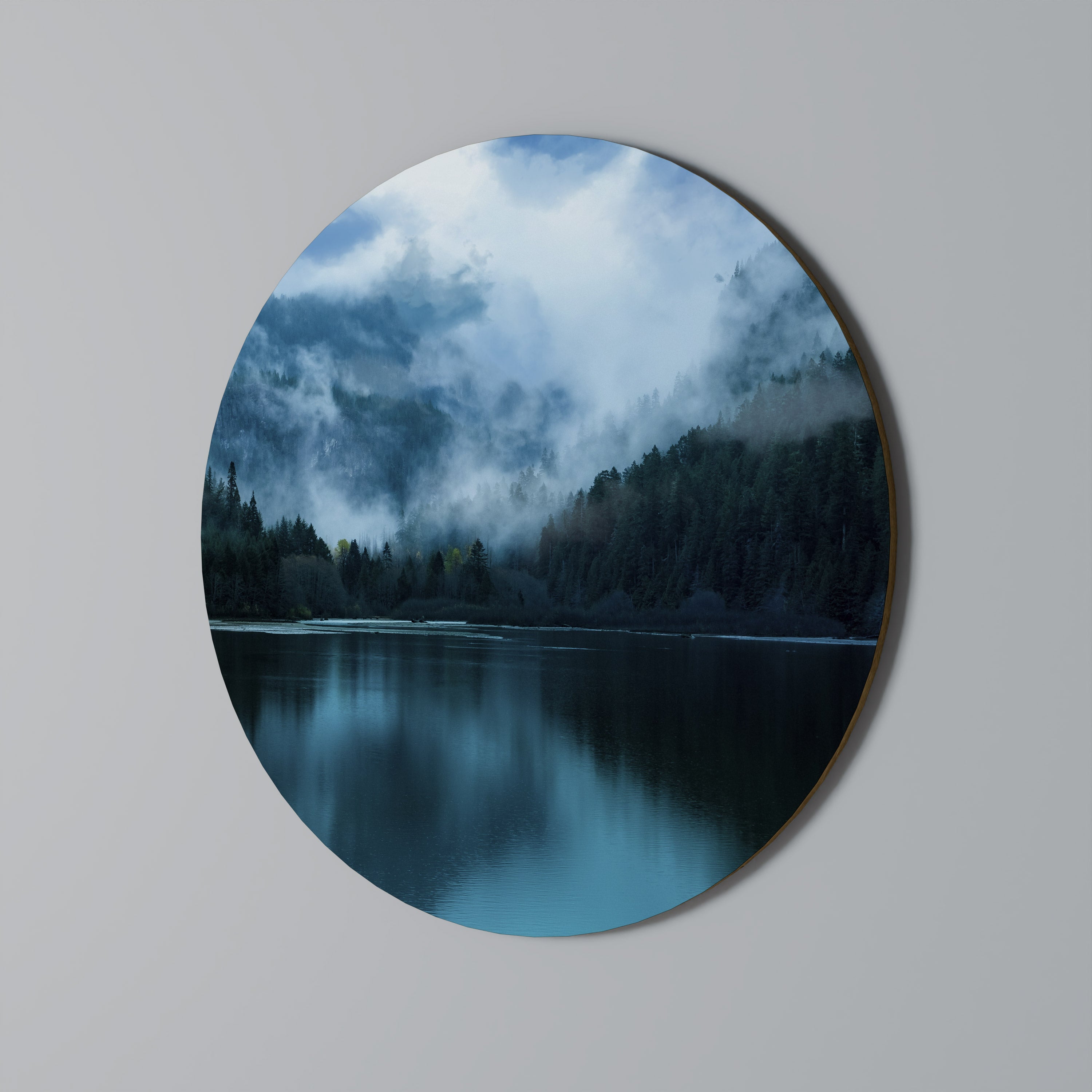 MYSTICAL MIST REFLECTIONS Round Wall Art