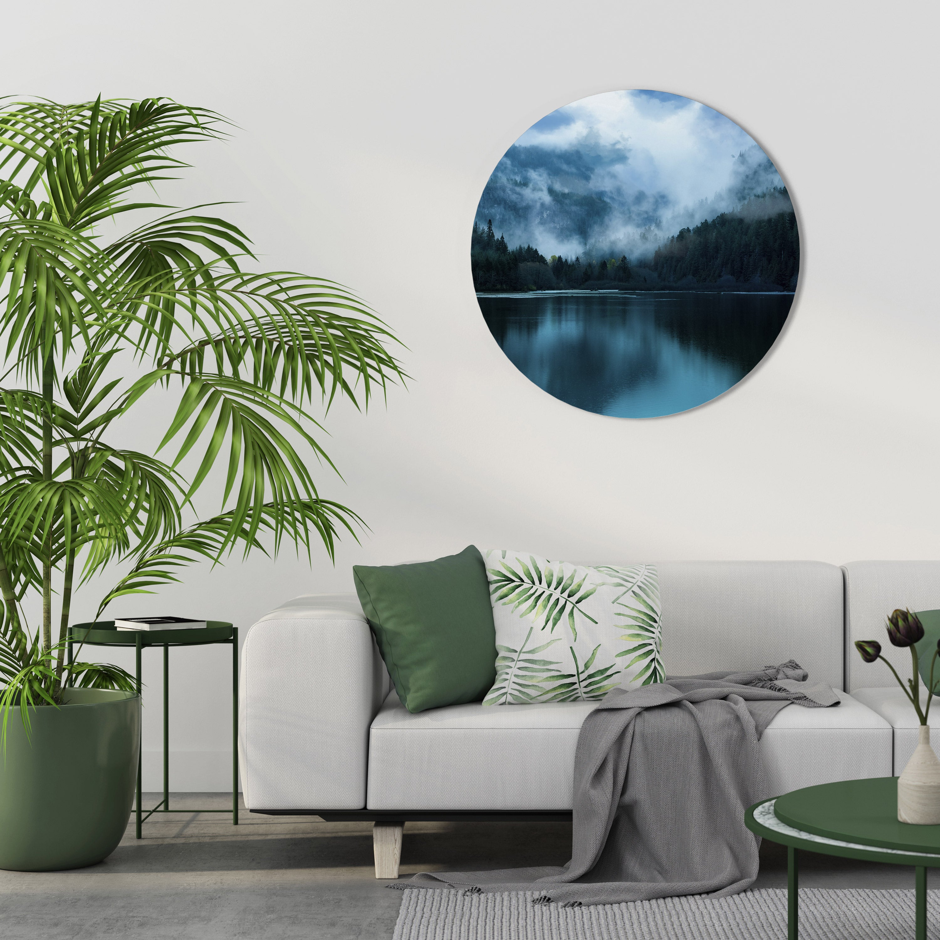 MYSTICAL MIST REFLECTIONS Round Wall Art
