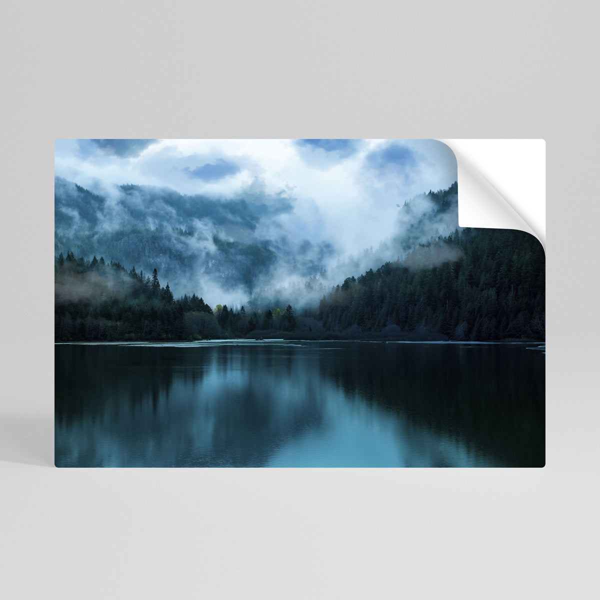 MYSTICAL MIST REFLECTIONS Peel and Stick Horizontal Poster