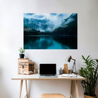 MYSTICAL MIST REFLECTIONS Peel and Stick Horizontal Poster