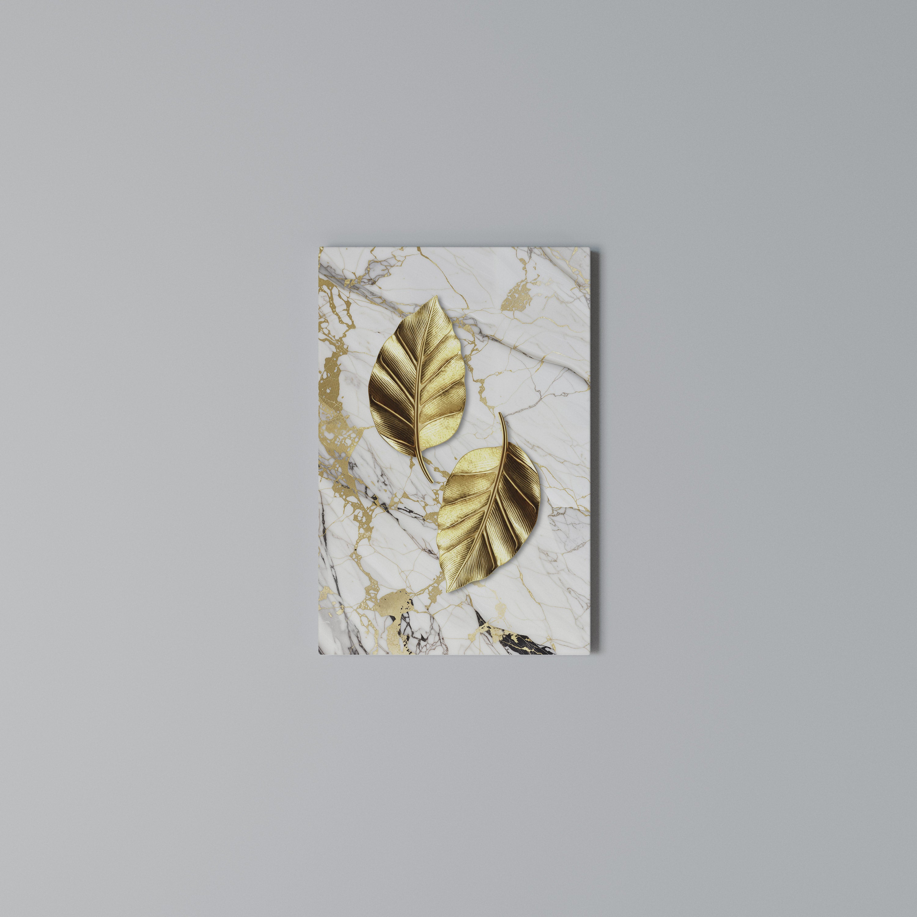 MARBLE MEETS NATURE Cuadro en lienzo vertical