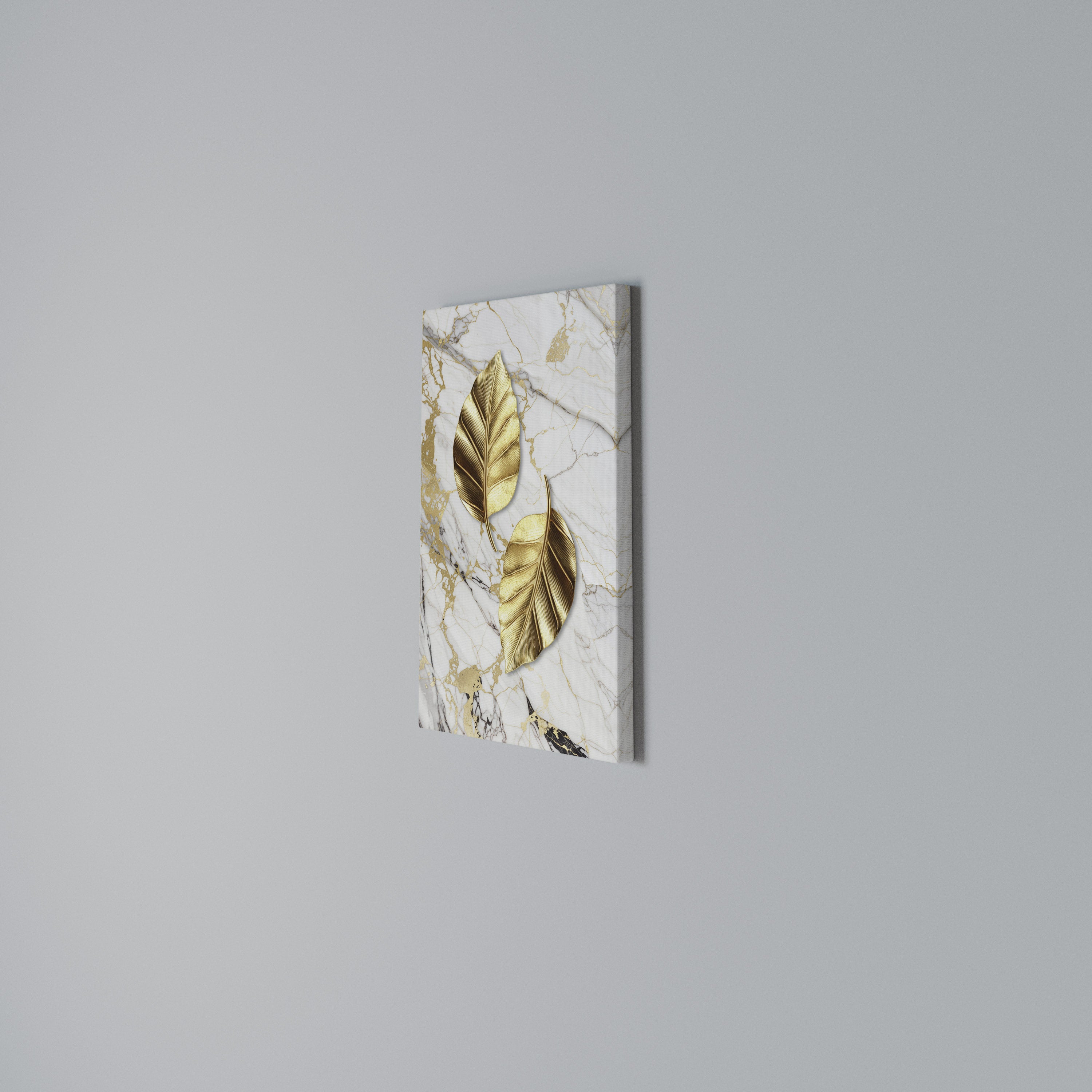 MARBLE MEETS NATURE Cuadro en lienzo vertical