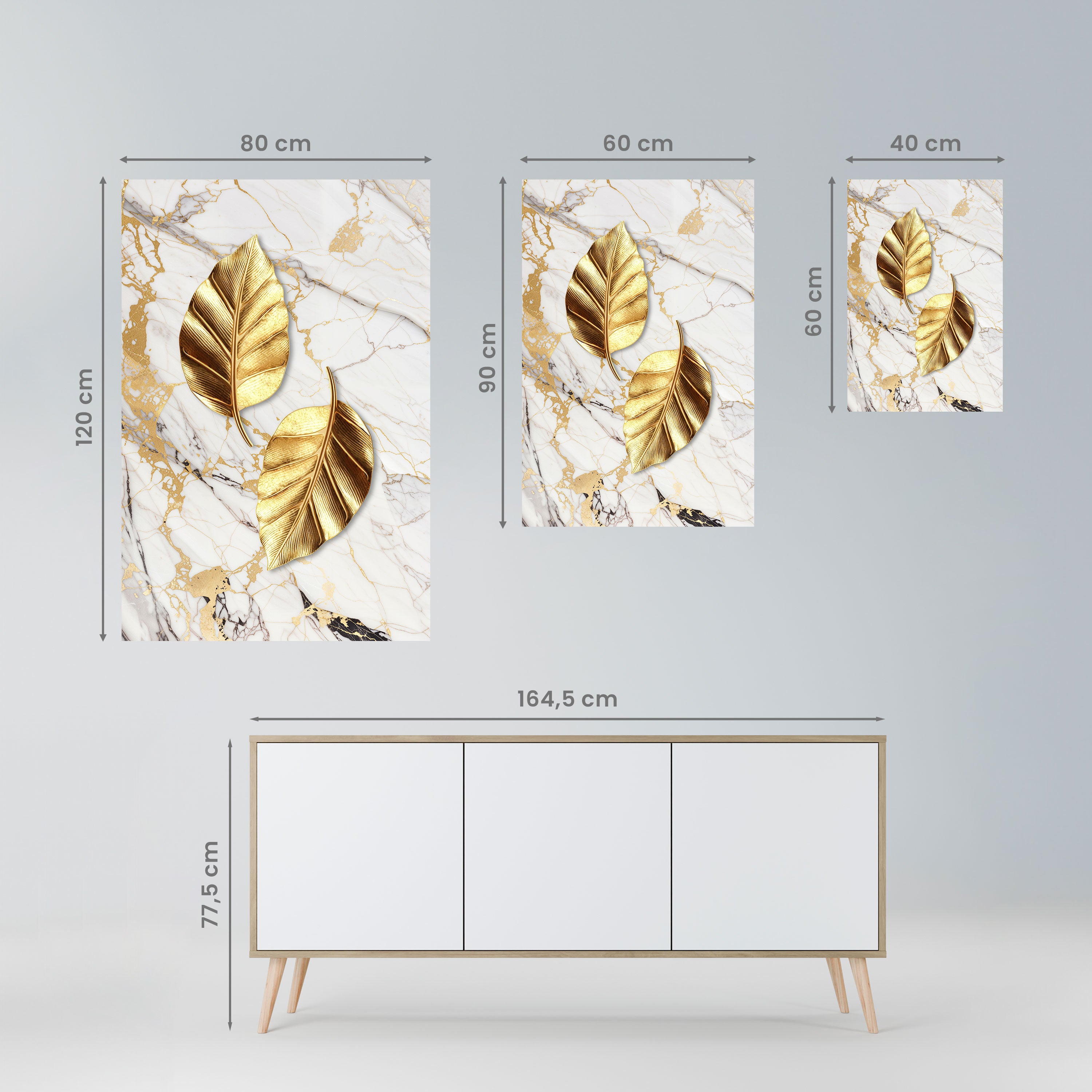 MARBLE MEETS NATURE Peel and Stick Vertical Poster