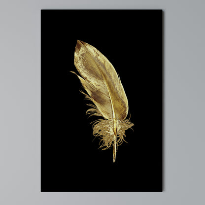 SHIMMERING FEATHER GRACE Vertical Canvas Print