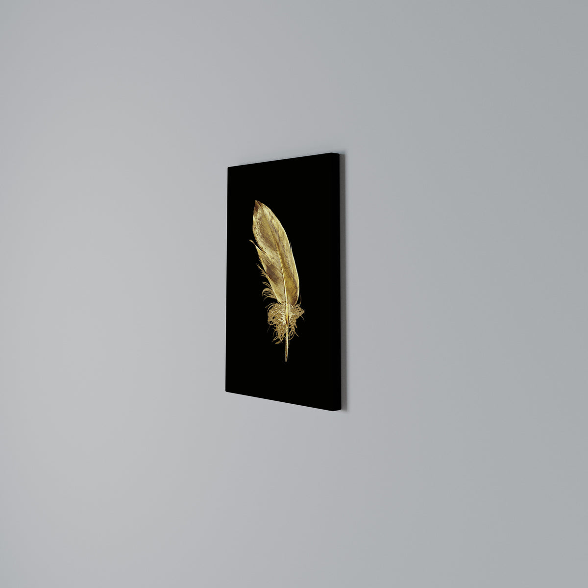 SHIMMERING FEATHER GRACE Vertical Canvas Print