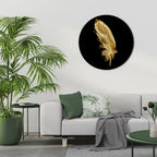 SHIMMERING FEATHER GRACE Decoración de Pared Redonda
