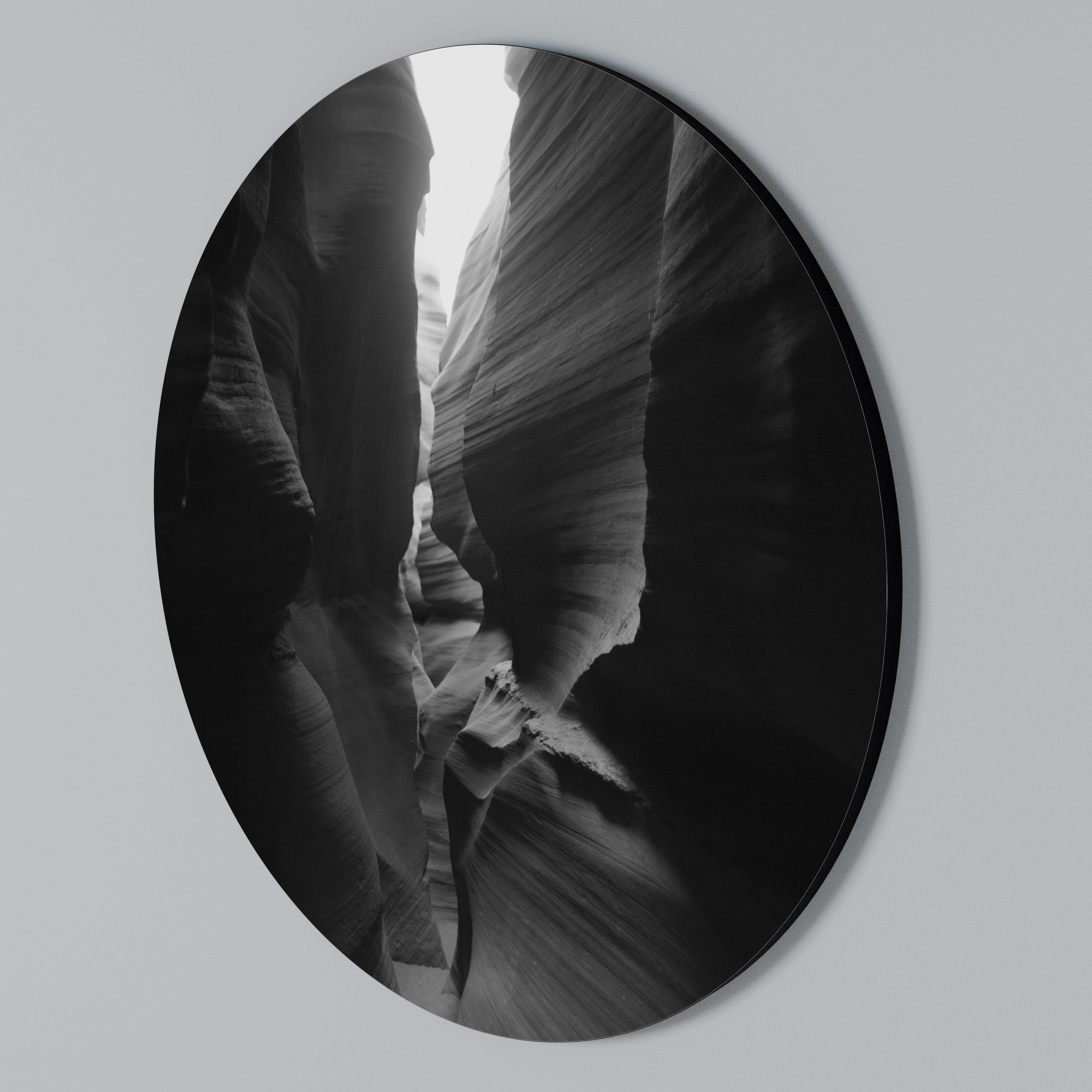 TIME'S WHISPERING CANYON Round Wall Art