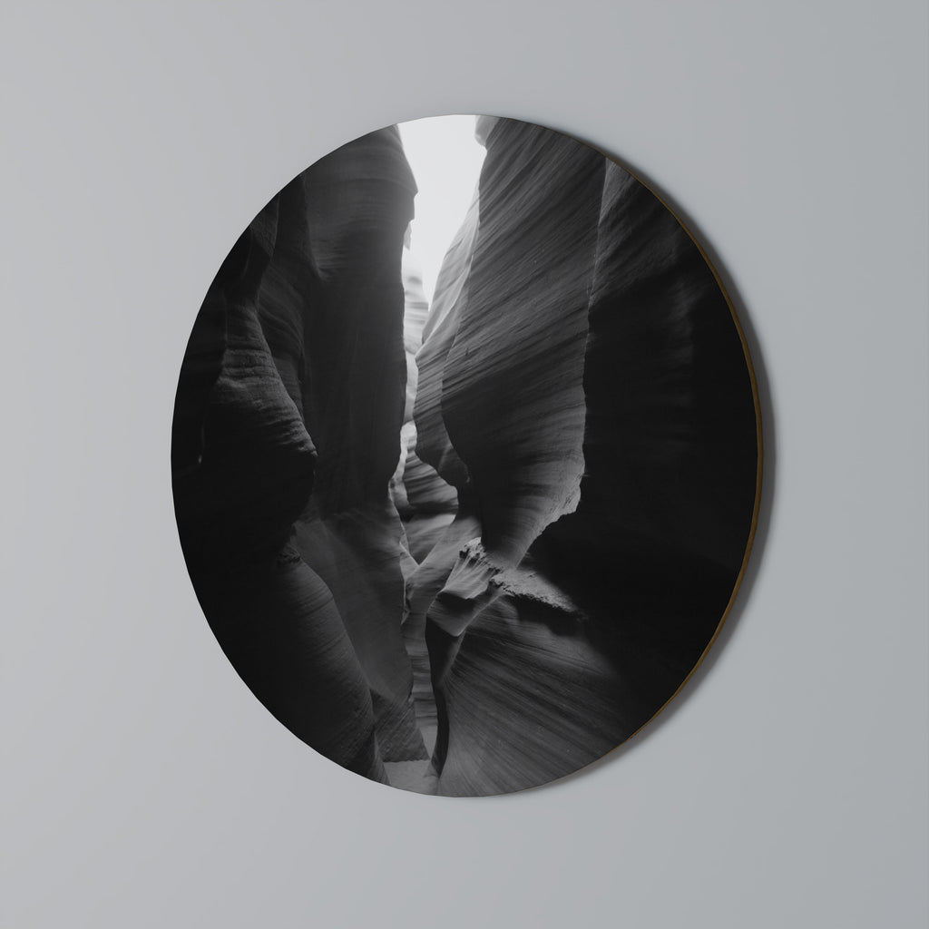 TIME'S WHISPERING CANYON Round Wall Art