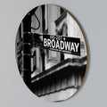 BROADWAY SIGN Round Wall Art