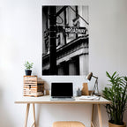 BROADWAY SIGN Peel and Stick Vertical Poster