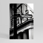 BROADWAY SIGN Peel and Stick Vertical Poster