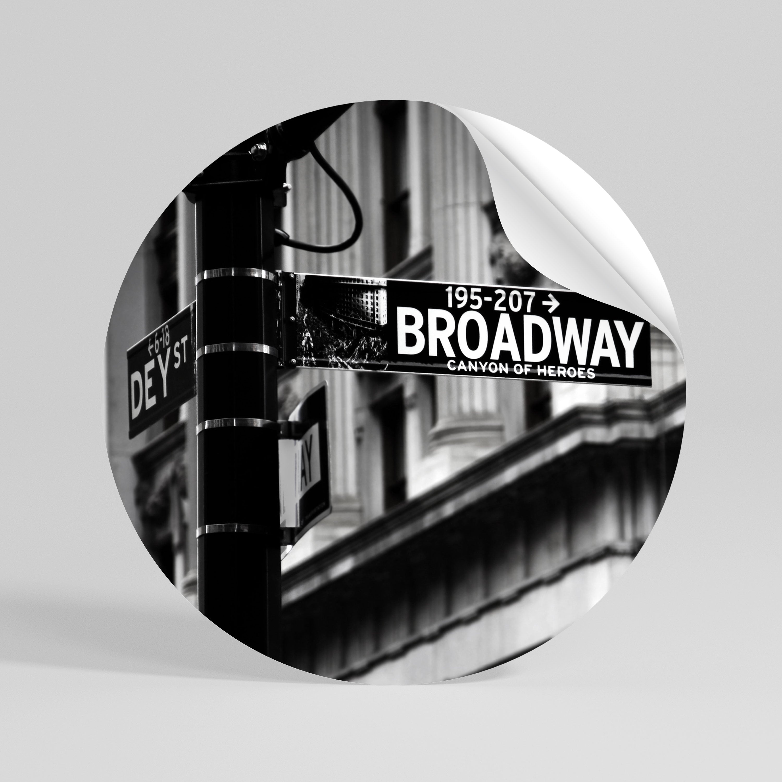BROADWAY SIGN Vinilo adhesivo redondo