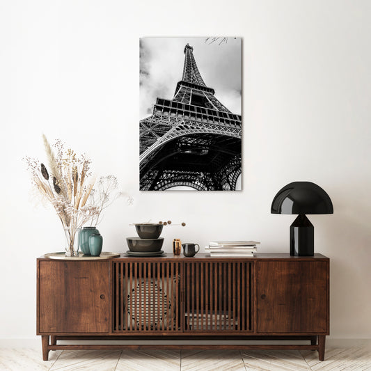 MONOCHROME PARISIAN ICON Cuadro en lienzo vertical