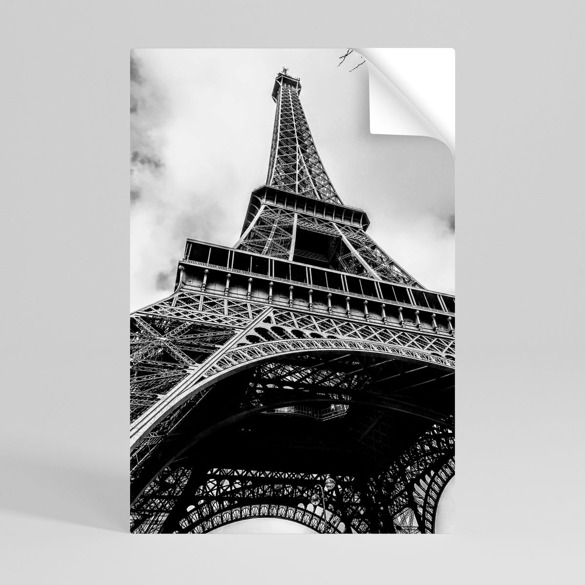 MONOCHROME PARISIAN ICON Póster adhesivo vertical