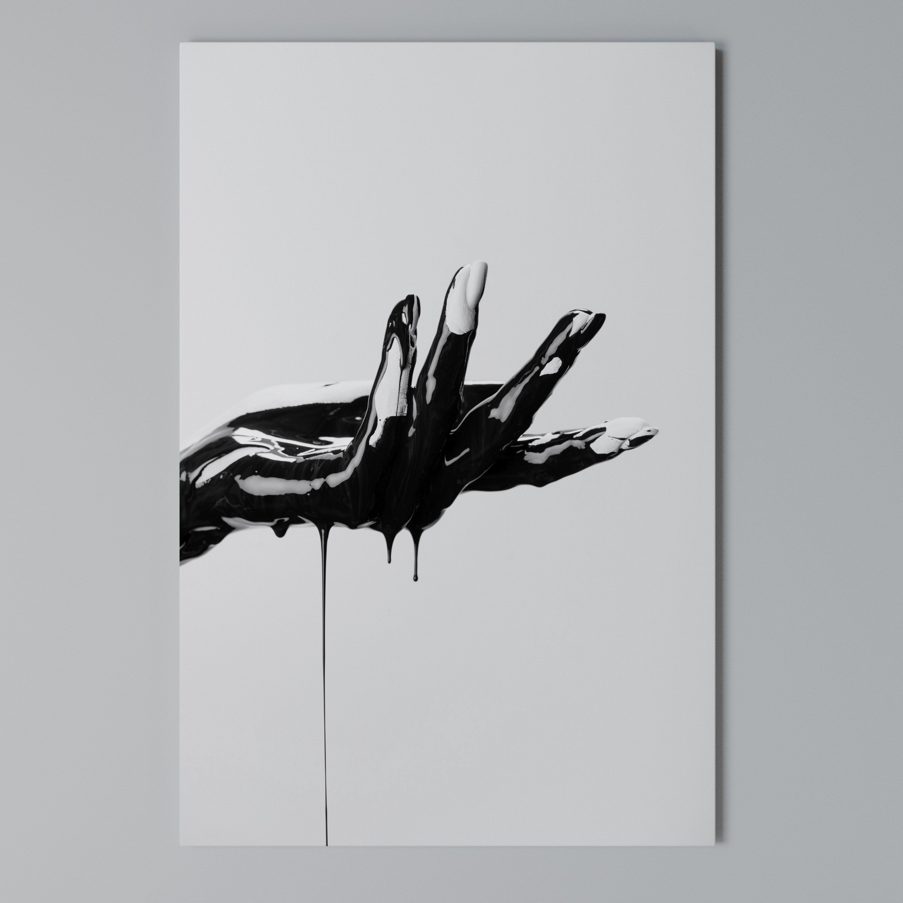 BLACK VISCOSITY Cuadro en lienzo vertical
