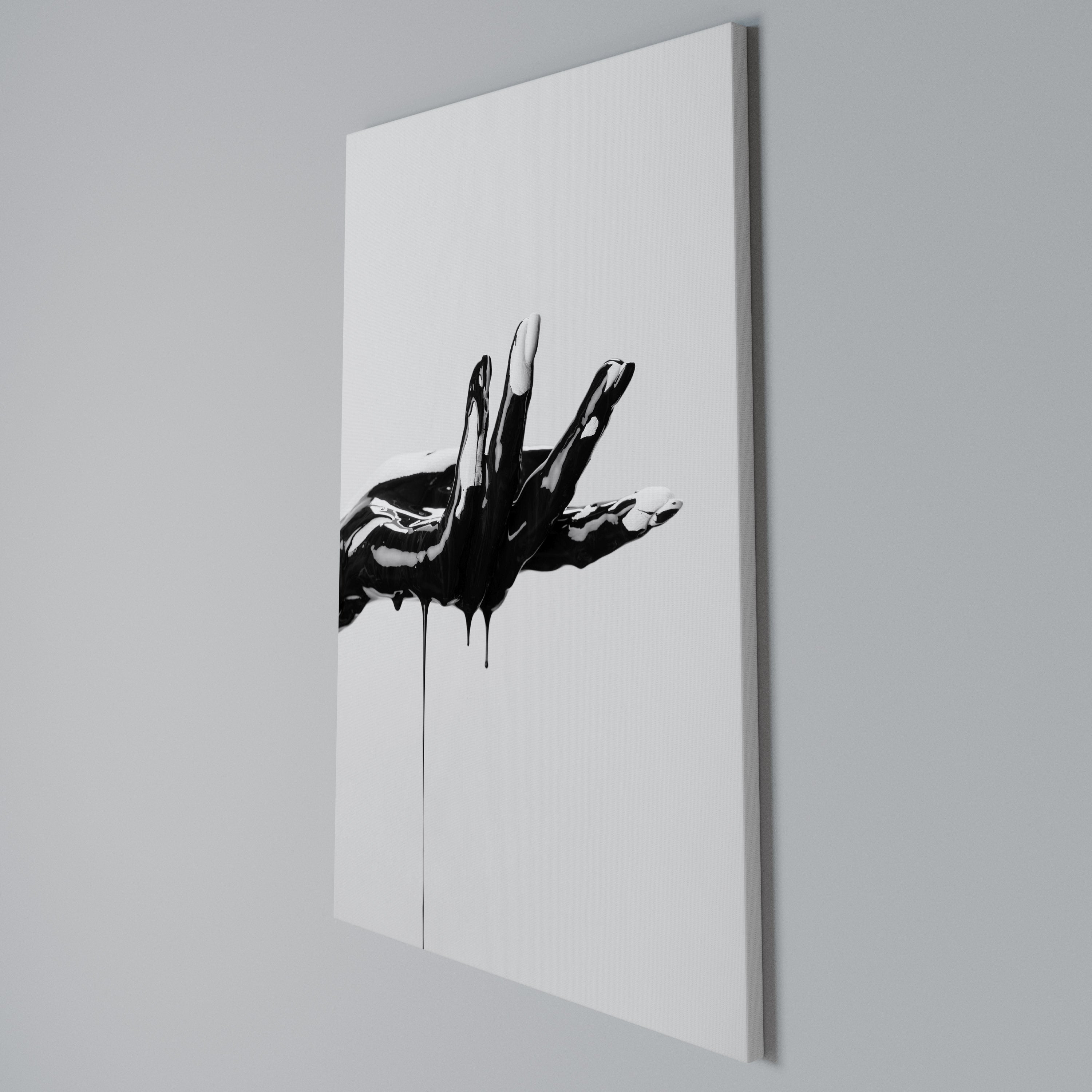BLACK VISCOSITY Cuadro en lienzo vertical